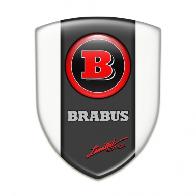 Brabus Car Interior Badge White Base Graphite Central Panel Style 