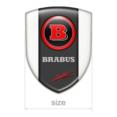 Brabus Car Interior Badge White Base Graphite Central Panel Style 