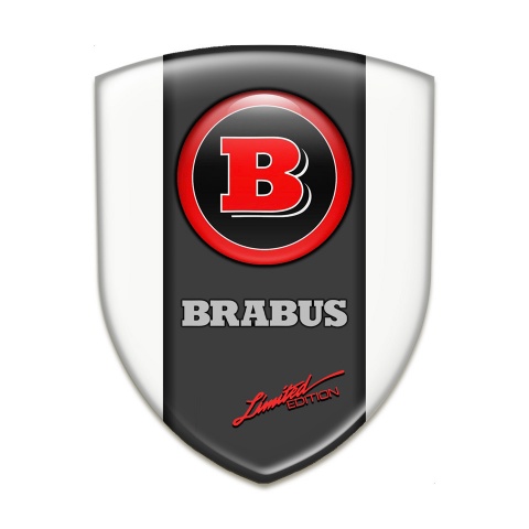 Brabus Car Interior Badge White Base Graphite Central Panel Style 