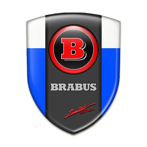 Brabus Silicone Shield Blue White Base with Red Logo Design 