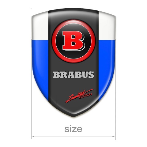 Brabus Silicone Shield Blue White Base with Red Logo Design 