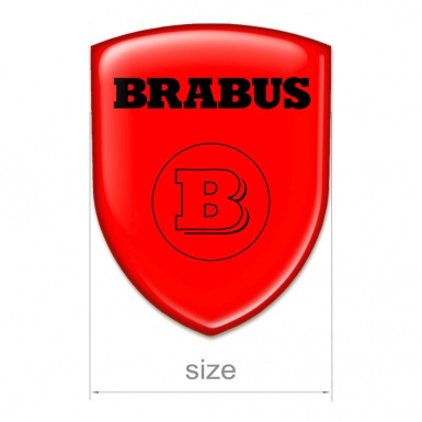 Brabus Resin Sticker High End Red Print Black Logo Style