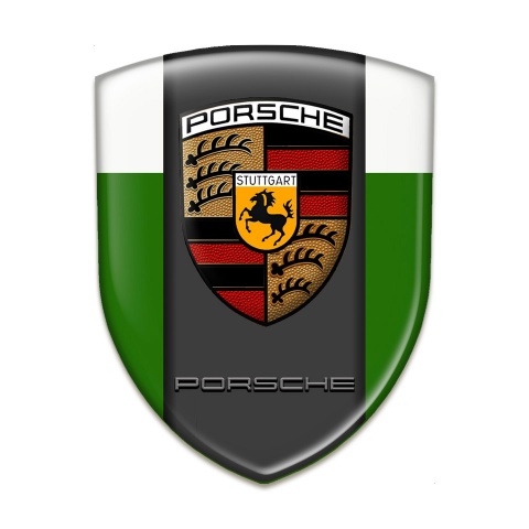 Porsche Auto Emblem Racing Edition Green White Base Design 