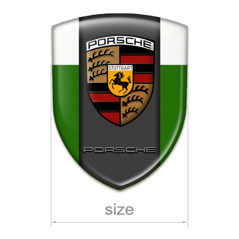 Porsche Auto Emblem Racing Edition Green White Base Design 