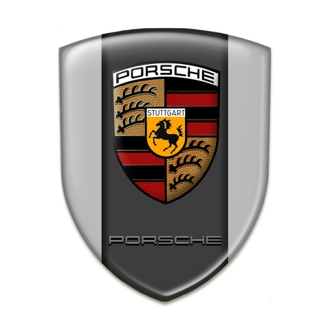 Porsche Emblem Exterior Grey Base Graphite Central Panel 