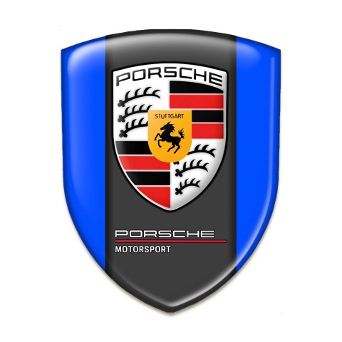 Porsche Silicone Badge Stylish Blue Base Whitw Red Logo 