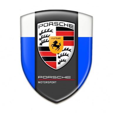 Porsche Silicone Emblem Blue White Warp 