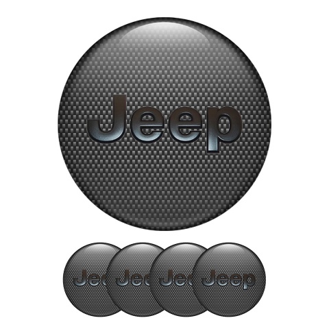 Jeep Sticker Wheel Center Hub Cap Dark Graphite