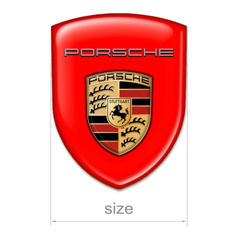 Porsche Auto Emblem Red Base Classic Logo Design 