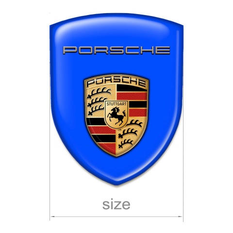 Porsche Emblem Badge Logo Blue Base Classic Logo 