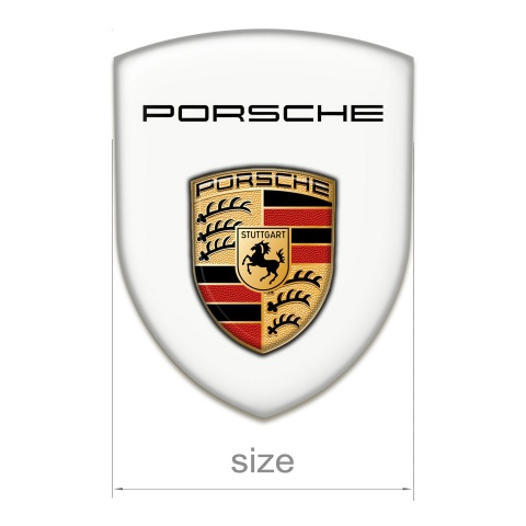 Porsche Tuning Emblem White Background Classic Logo 