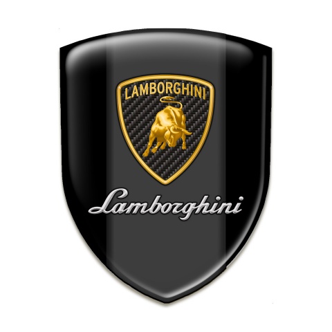 Lamborghini Car Accessories Badge Black base Classic Logo 