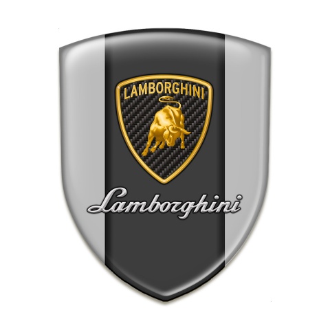 Lamborghini Self Adhesive Car logo Emblem Grey Base Classic logo 