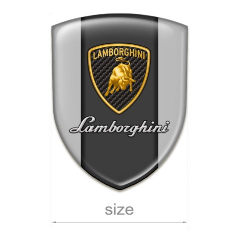 Lamborghini Self Adhesive Car logo Emblem Grey Base Classic logo 