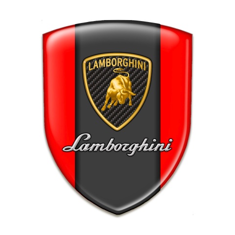 Lamborghini Car Interior Badge Red Base Classic Logo Edition 