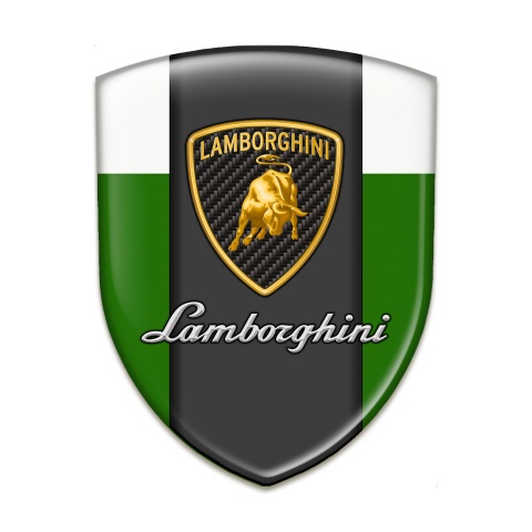 Lamborghini Silicone Shield Green Whie base Classic Logo 