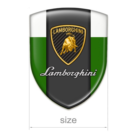 Lamborghini Silicone Shield Green Whie base Classic Logo 