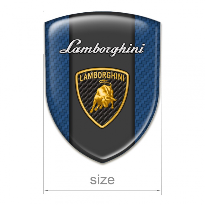 Lamborghini Resin Sticker Stylish Navy Blue Carbon Design | Domed ...