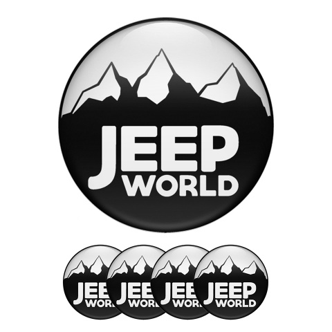 Jeep Silicone Stickers Center Hub 4x4 World