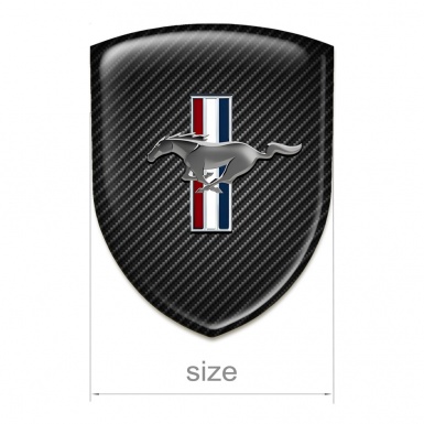 Ford Mystang Silicone Emblem High End Black carbon Design 