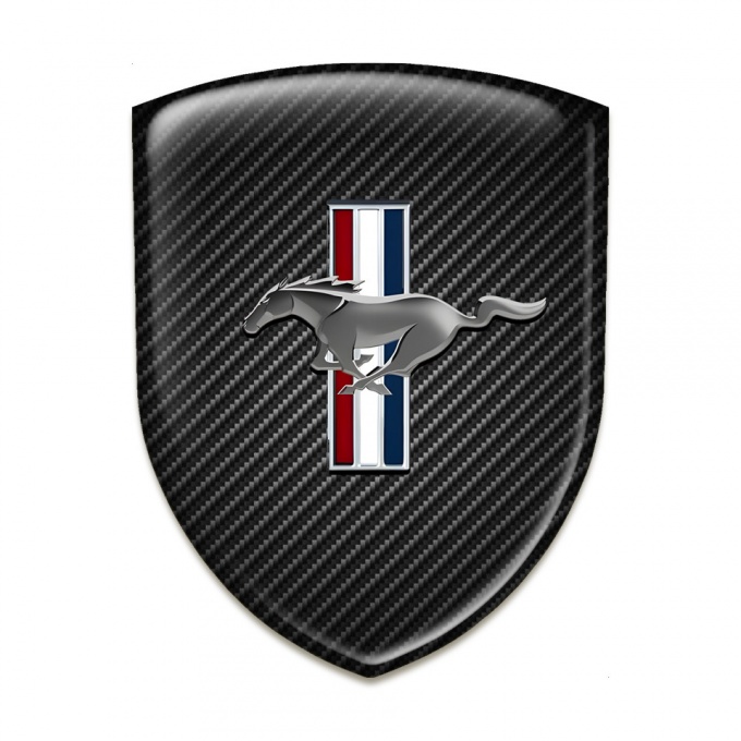 Ford Mystang Silicone Emblem High End Black carbon Design 