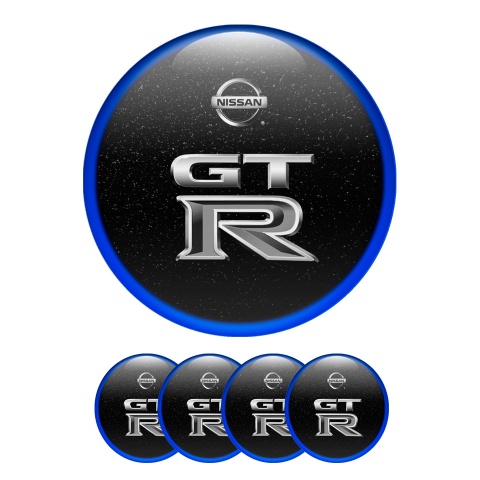 Nissan Wheel Stickers Center Cap Red Ring GT R Blue Ring