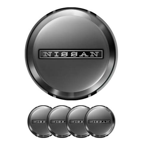 Nissan Wheel Stickers Center Cap Dark Grey