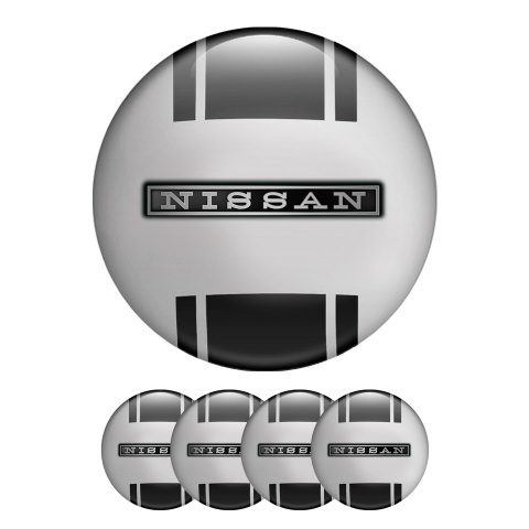 Nissan Wheel Silicone Stickers for Center Cap Grey Black