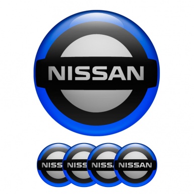 Nissan Wheel Emblems Center Cap Modern Style Blue