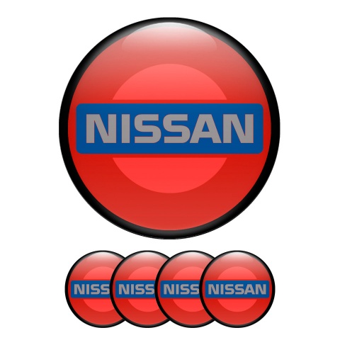Nissan Wheel Silicone Stickers Center Cap Red Style