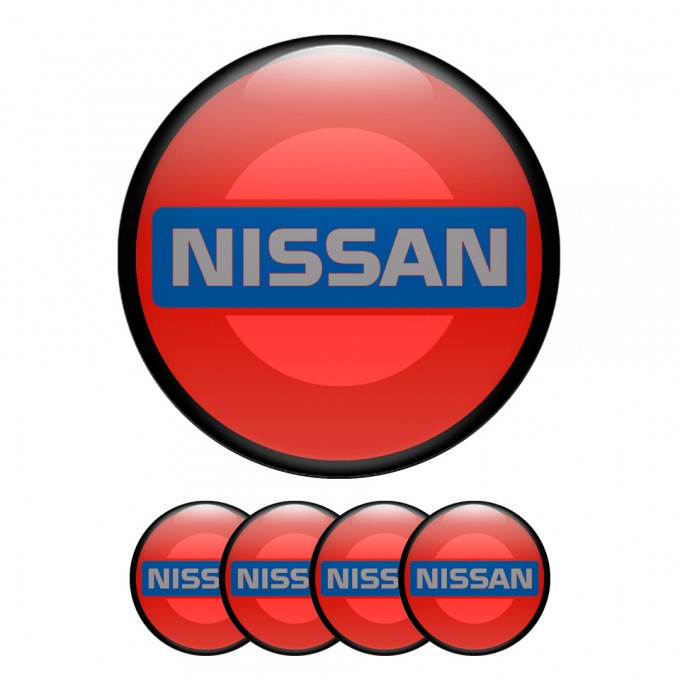 Nissan Wheel Silicone Stickers Center Cap Red Style
