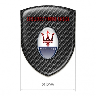 Maserati Car Accessories Badge carbon Base Red Label Logo 