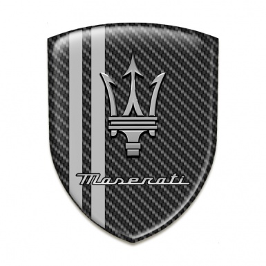 Maserati Silicone Shield Carbon Background with Grey Stripes Style 