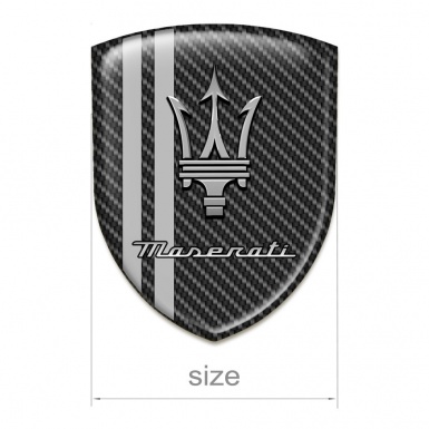 Maserati Silicone Shield Carbon Background with Grey Stripes Style 