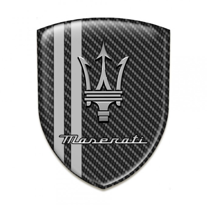 Maserati Silicone Shield Carbon Background with Grey Stripes Style 