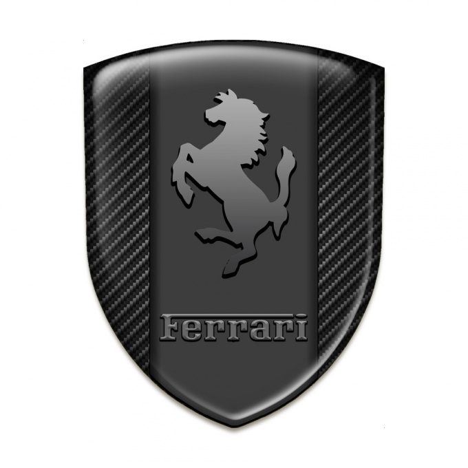Ferrari Silicone Badge Black carbon Base Graphite Log 