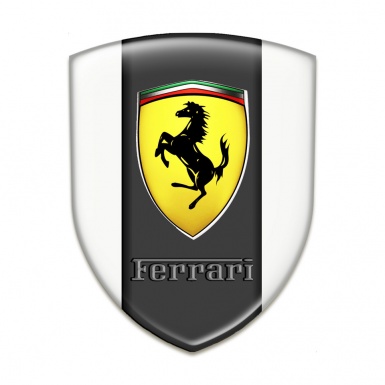 Ferrari Silicone Badge Stylish White Version 