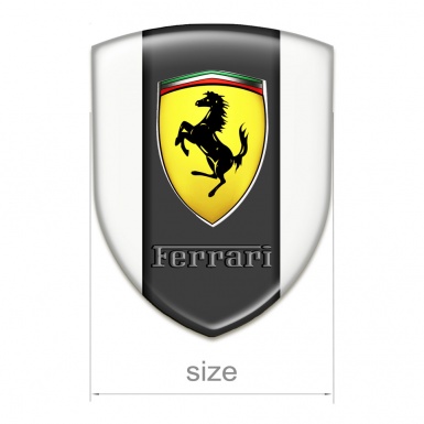 Ferrari Silicone Badge Stylish White Version 