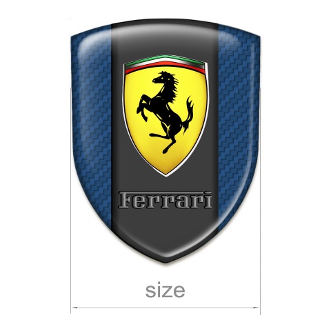 Ferrari Car Accessories Badge Navy Blue Carbon Version 