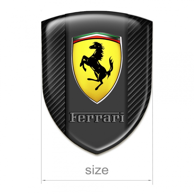 Ferrari Auto Emblem Racing Edition dark carbon Version | Domed Emblems ...