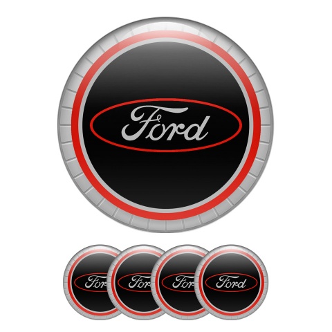 Ford Wheel Emblems Center Cap Black 3D Ring