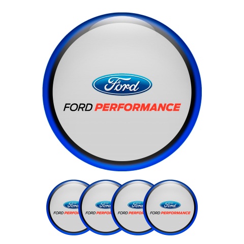 Ford Performance Wheel Emblems Center Cap Navy Ring