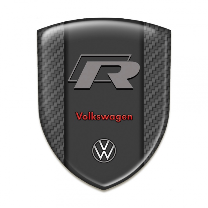 VW Auto Emblem Carbon Background R Logo Edition 