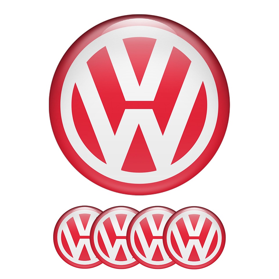 død Jeg regner med bande VW Volkswagen Silicone Stickers Center Hub Red Classic | Wheel Emblems |  Stickers | X-Sticker