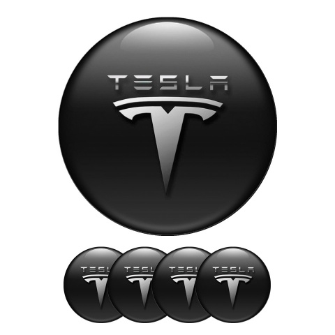 Tesla Wheel Emblems Center Cap Black