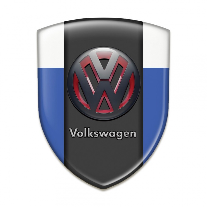 VW Emblem Exterior Blue white Print with Two Tone Logo 