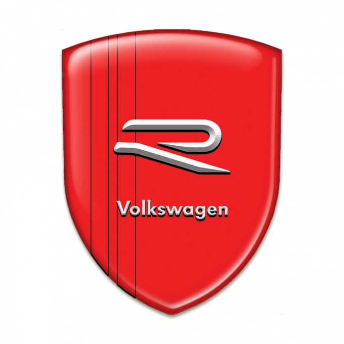 VW Emblem Exterior Red Design R Logo 