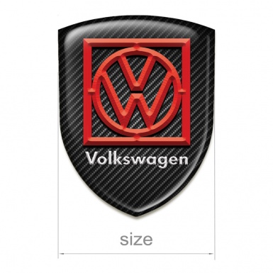 VW Tuning Emblem Dark Carbon Base Frame Logo Dsign 