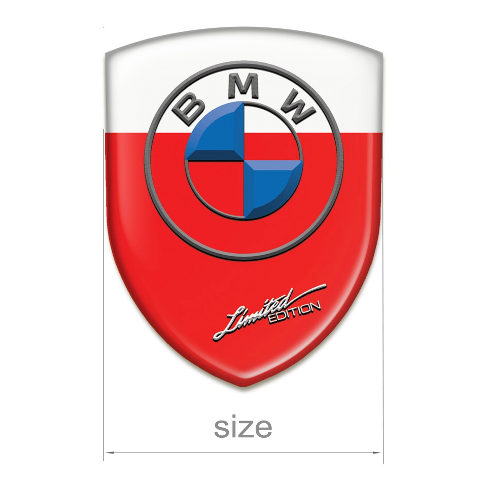 BMW Resin Sticker Red White print Limited Edition Design | Domed ...