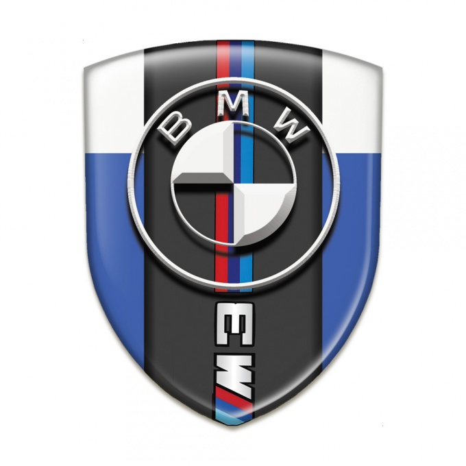 BMW Car Accessories Badge Blue White Background Version 